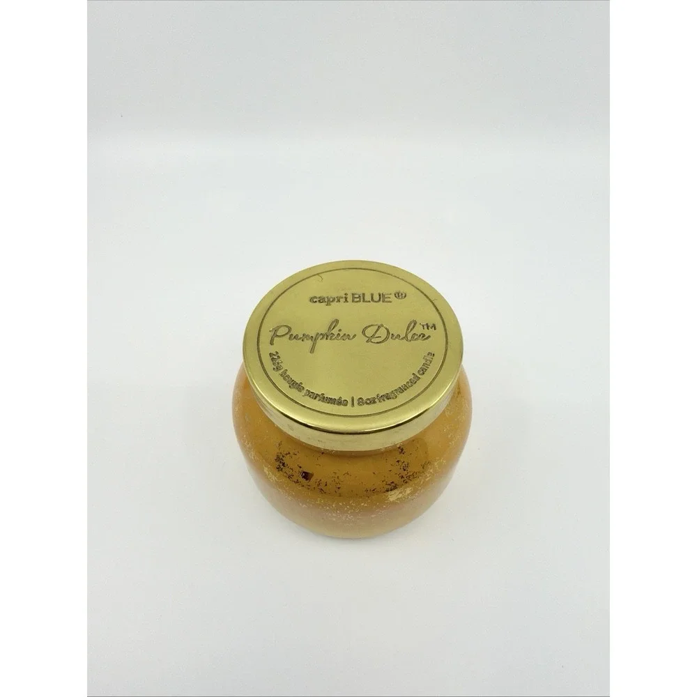 Anthropologie Capri Blue PUMPKIN DULCE Glitz Candle Ombre 8 Oz NEW FREE SHIP